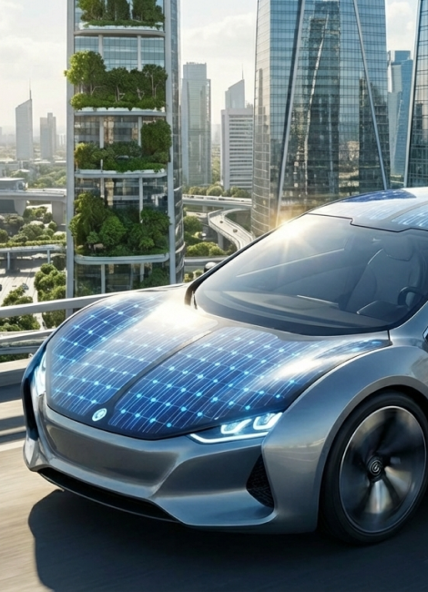 차량에 적용되는 하이브리드 태양전지 모빌리티 기술